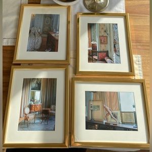 Original French Photography, gold frame wall art